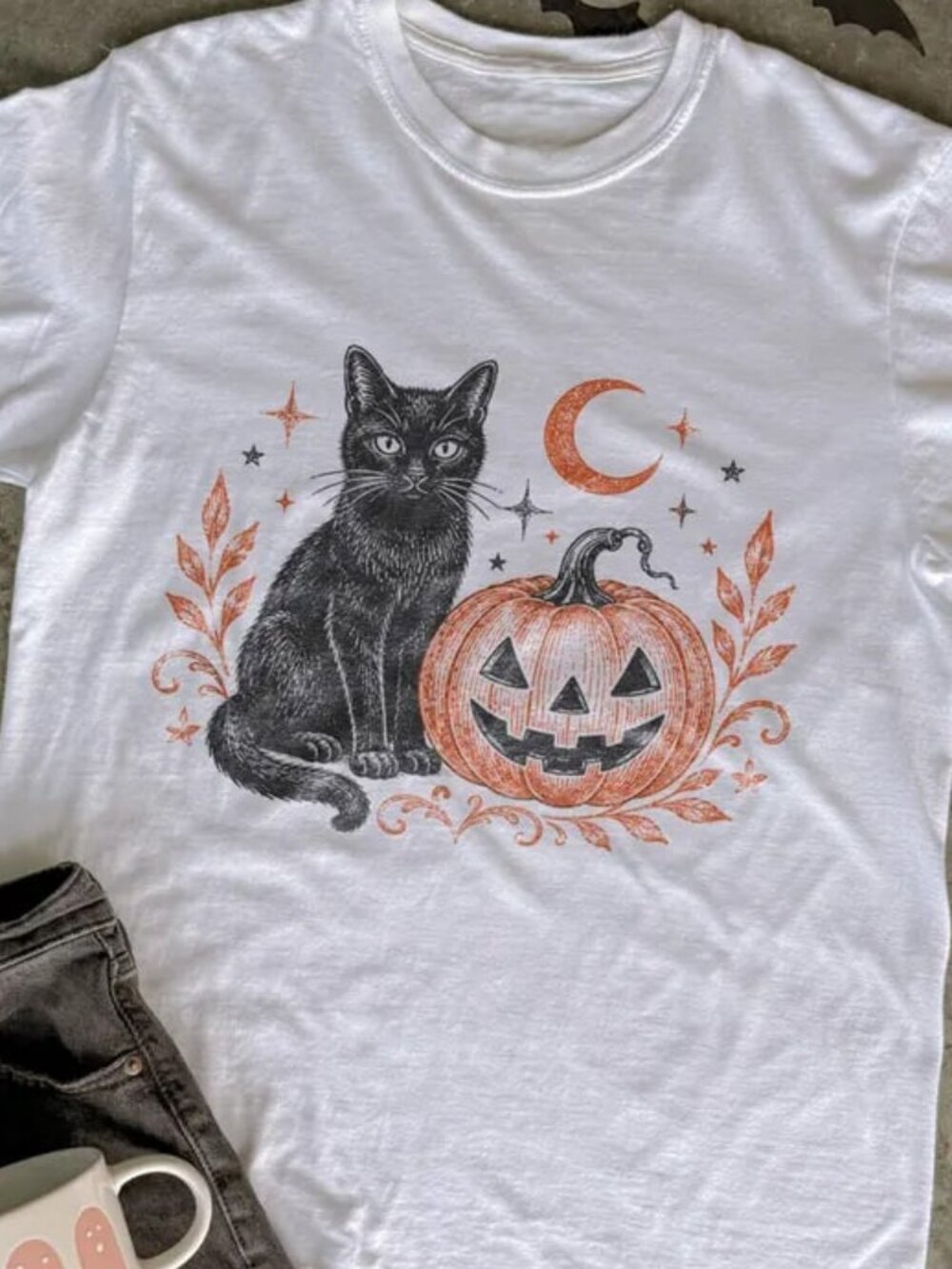 Cute Cat Pumpkin Halloween Shirt, Autumn Gift